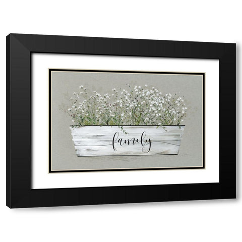 Bouquet of Grace Bucket Family Black Modern Wood Framed Art Print with Double Matting by Finn, Livi