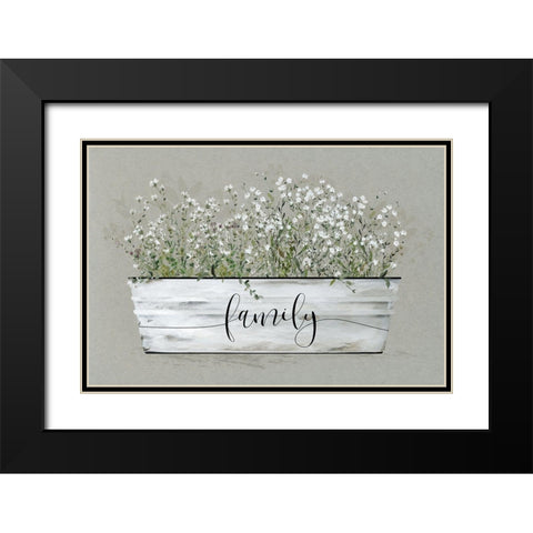 Bouquet of Grace Bucket Family Black Modern Wood Framed Art Print with Double Matting by Finn, Livi