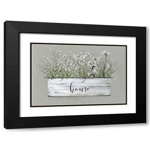Bouquet of Grace Bucket Home Black Modern Wood Framed Art Print with Double Matting by Finn, Livi