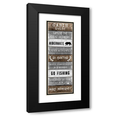The Cabin Black Modern Wood Framed Art Print with Double Matting by Carpentieri, Natalie