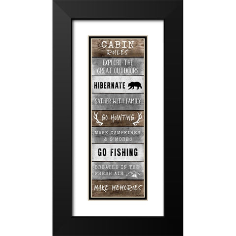 The Cabin Black Modern Wood Framed Art Print with Double Matting by Carpentieri, Natalie