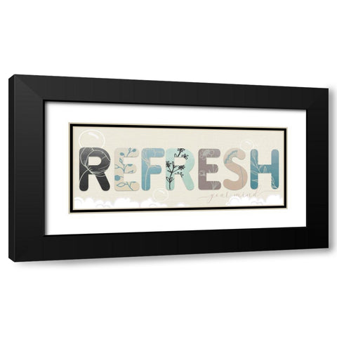 Refresh Your Mind Black Modern Wood Framed Art Print with Double Matting by Santiago, Daniela