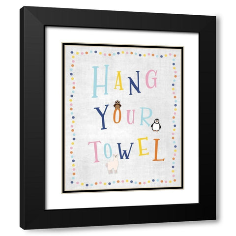 Hang Your Towel Black Modern Wood Framed Art Print with Double Matting by Carpentieri, Natalie