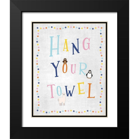 Hang Your Towel Black Modern Wood Framed Art Print with Double Matting by Carpentieri, Natalie