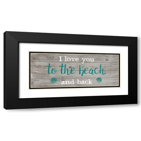 Beach and Back Black Modern Wood Framed Art Print with Double Matting by Murray, Amanda