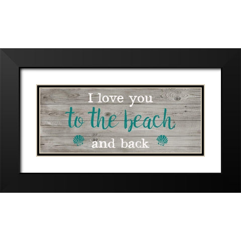 Beach and Back Black Modern Wood Framed Art Print with Double Matting by Murray, Amanda