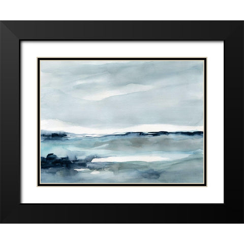 Cooling Dusk Black Modern Wood Framed Art Print with Double Matting by Robinson, Carol