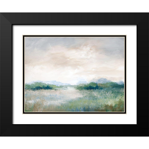 Calming Vista Black Modern Wood Framed Art Print with Double Matting by Nan