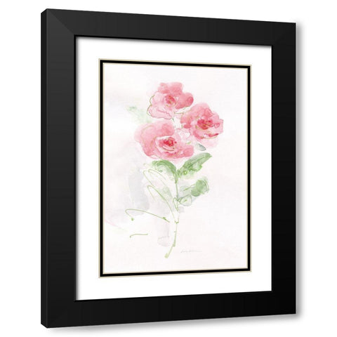 Rose Garden Impression II Black Modern Wood Framed Art Print with Double Matting by Swatland, Sally