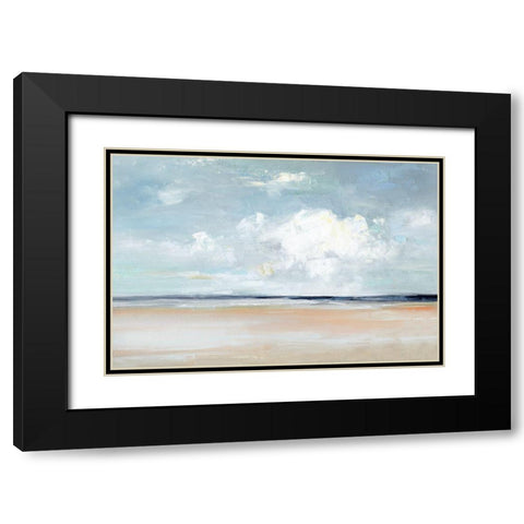 Ocean Vista Black Modern Wood Framed Art Print with Double Matting by Swatland, Sally