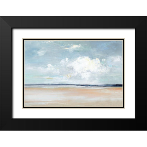 Ocean Vista Black Modern Wood Framed Art Print with Double Matting by Swatland, Sally