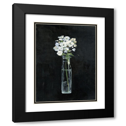 Sophisticated Farm Floral Black Modern Wood Framed Art Print with Double Matting by Swatland, Sally