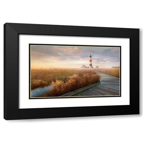 Private Path I Black Modern Wood Framed Art Print with Double Matting by Calascibetta, Mike
