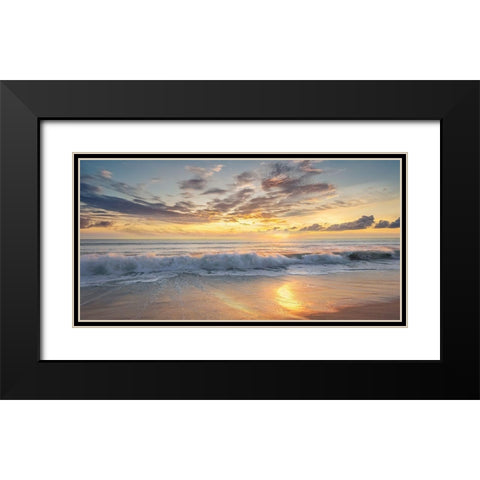 Azio Island Black Modern Wood Framed Art Print with Double Matting by Calascibetta, Mike