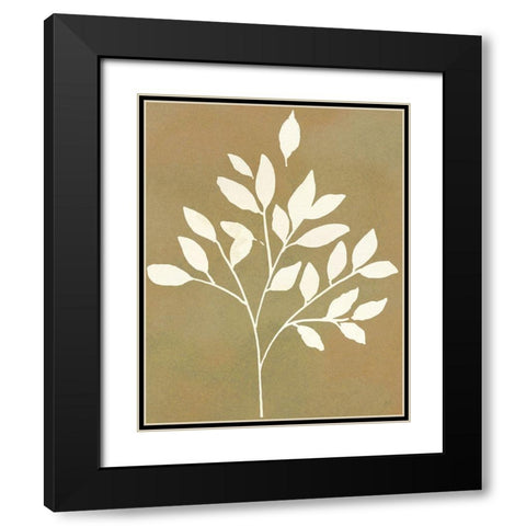Honey Botanical I Black Modern Wood Framed Art Print with Double Matting by Jill, Susan