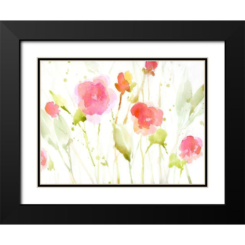 Wild Roses II Black Modern Wood Framed Art Print with Double Matting by Swatland, Katie