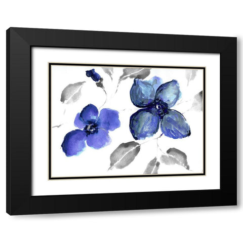 Indigo Enchantment I Black Modern Wood Framed Art Print with Double Matting by Swatland, Katie