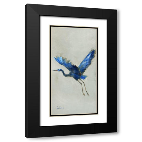 Blue Heron II Black Modern Wood Framed Art Print with Double Matting by Swatland, Katie