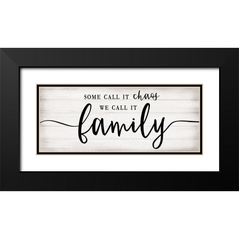 Family Chaos Black Modern Wood Framed Art Print with Double Matting by Carpentieri, Natalie
