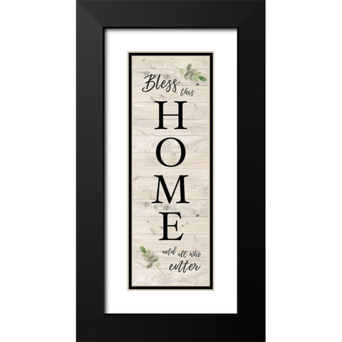 Bless All Who Enter Black Modern Wood Framed Art Print with Double Matting by Murray, Amanda