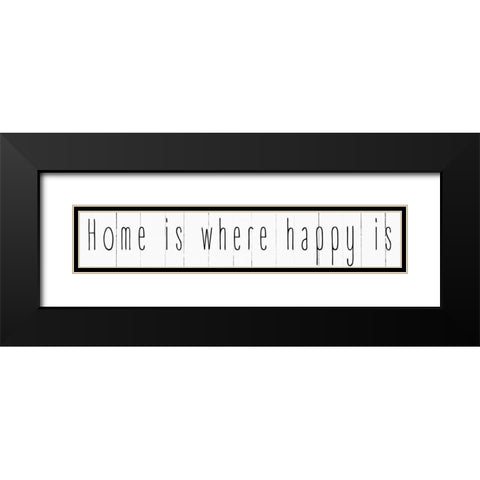 Home Is Black Modern Wood Framed Art Print with Double Matting by CAD Designs