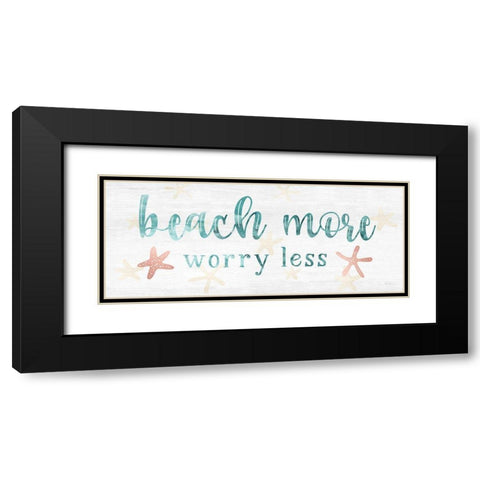 Beach More Black Modern Wood Framed Art Print with Double Matting by Carpentieri, Natalie