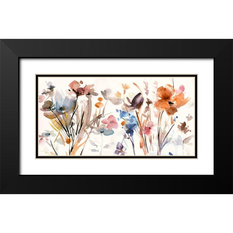 Pop Garden Black Modern Wood Framed Art Print with Double Matting by Robinson, Carol