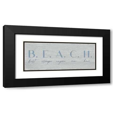 Best Escape Black Modern Wood Framed Art Print with Double Matting by CAD Designs