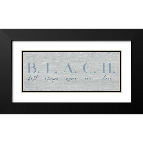 Best Escape Black Modern Wood Framed Art Print with Double Matting by CAD Designs