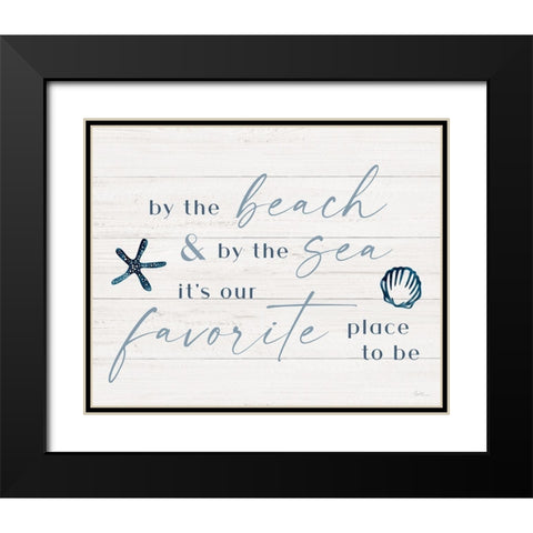 By the Beach Black Modern Wood Framed Art Print with Double Matting by Carpentieri, Natalie