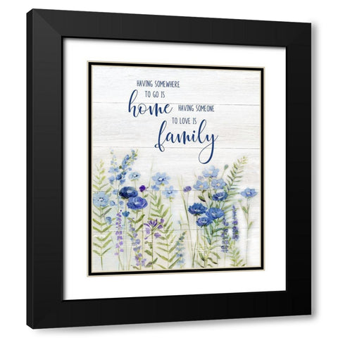 Home Family Black Modern Wood Framed Art Print with Double Matting by Swatland, Sally