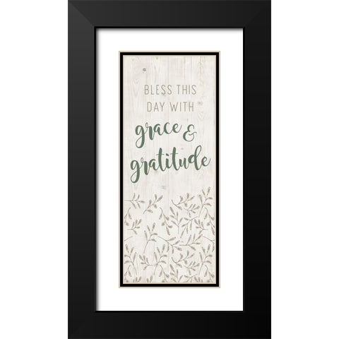 Grace and Gratitude Black Modern Wood Framed Art Print with Double Matting by Murray, Amanda