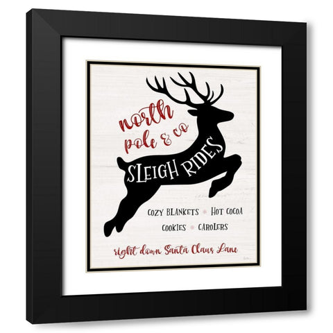 Sleigh Rides Black Modern Wood Framed Art Print with Double Matting by Carpentieri, Natalie