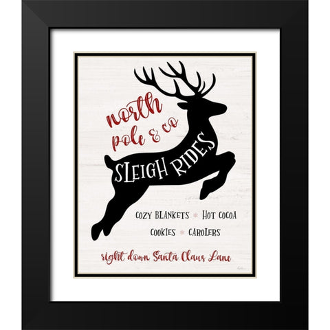 Sleigh Rides Black Modern Wood Framed Art Print with Double Matting by Carpentieri, Natalie