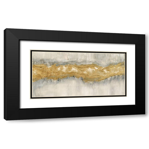 Golden Stream Black Modern Wood Framed Art Print with Double Matting by Jill, Susan