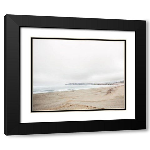 Carmel Beach Black Modern Wood Framed Art Print with Double Matting by Delimont, Danita