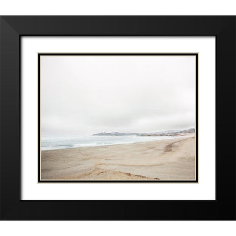 Carmel Beach Black Modern Wood Framed Art Print with Double Matting by Delimont, Danita