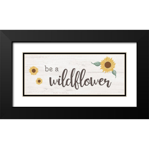 Be a Wildflower Black Modern Wood Framed Art Print with Double Matting by Carpentieri, Natalie