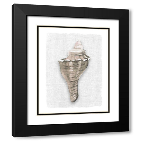 Sea Front Shell I Black Modern Wood Framed Art Print with Double Matting by Robinson, Carol