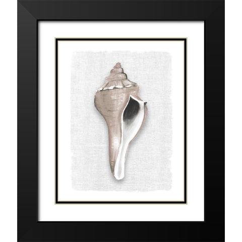 Sea Front Shell II Black Modern Wood Framed Art Print with Double Matting by Robinson, Carol