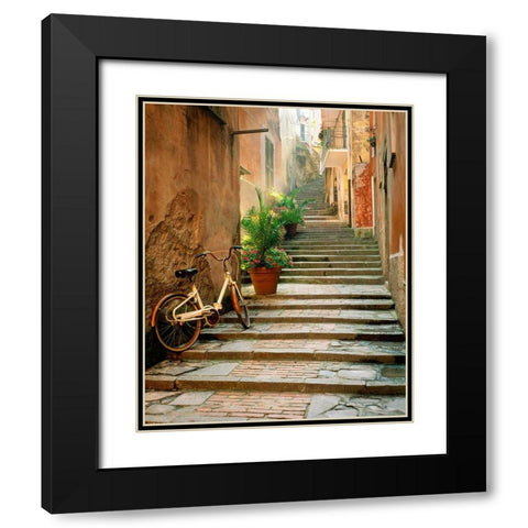 Cinque Terre Black Modern Wood Framed Art Print with Double Matting by Delimont, Danita