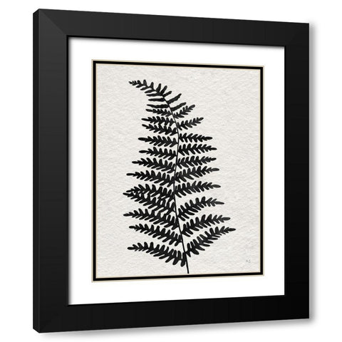 Forest Fern II Black Modern Wood Framed Art Print with Double Matting by Jill, Susan