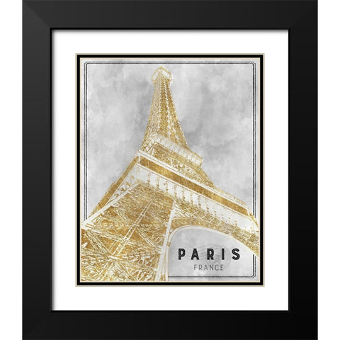 Shimmering Eiffel Black Modern Wood Framed Art Print with Double Matting by Carpentieri, Natalie