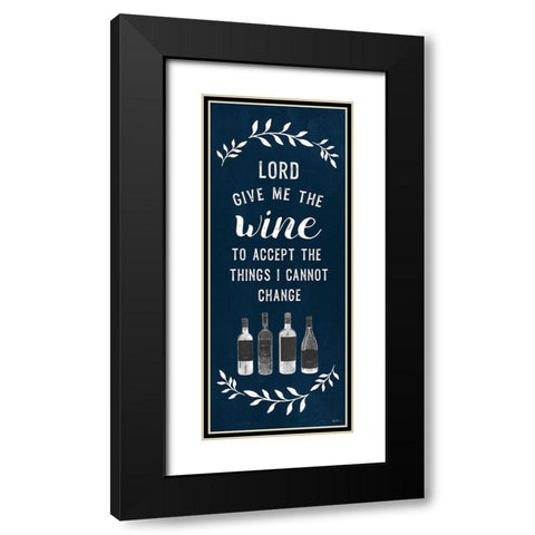 Give me the Wine Black Modern Wood Framed Art Print with Double Matting by Carpentieri, Natalie