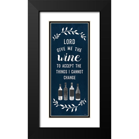 Give me the Wine Black Modern Wood Framed Art Print with Double Matting by Carpentieri, Natalie