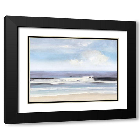 Soft Breaking Black Modern Wood Framed Art Print with Double Matting by Swatland, Sally