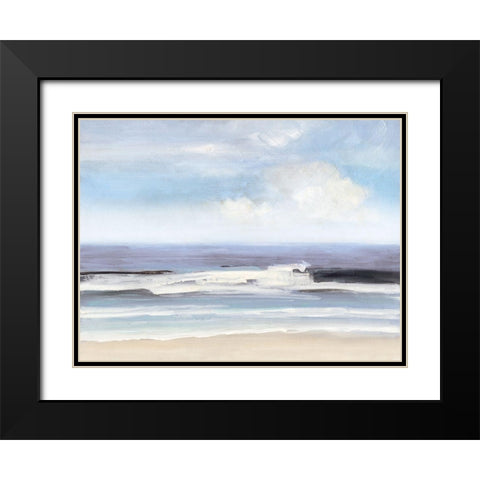 Soft Breaking Black Modern Wood Framed Art Print with Double Matting by Swatland, Sally