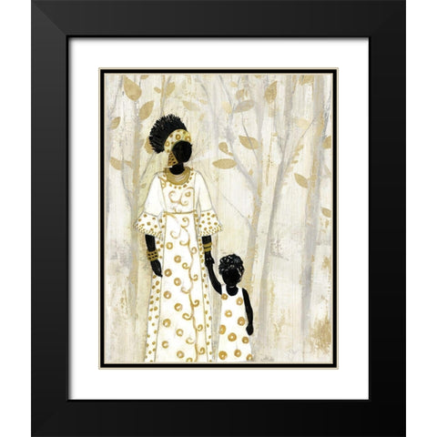 Generation of Footsteps Black Modern Wood Framed Art Print with Double Matting by Tava Studios