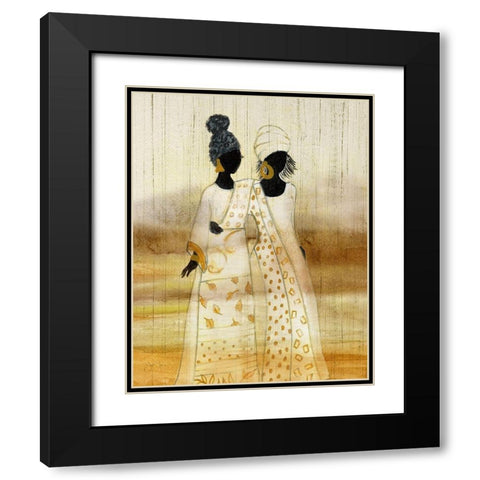 Walk By Faith Black Modern Wood Framed Art Print with Double Matting by Tava Studios