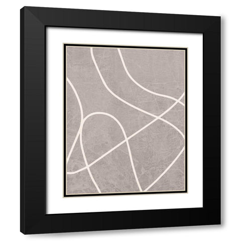 Fissures I Black Modern Wood Framed Art Print with Double Matting by Santiago, Daniela